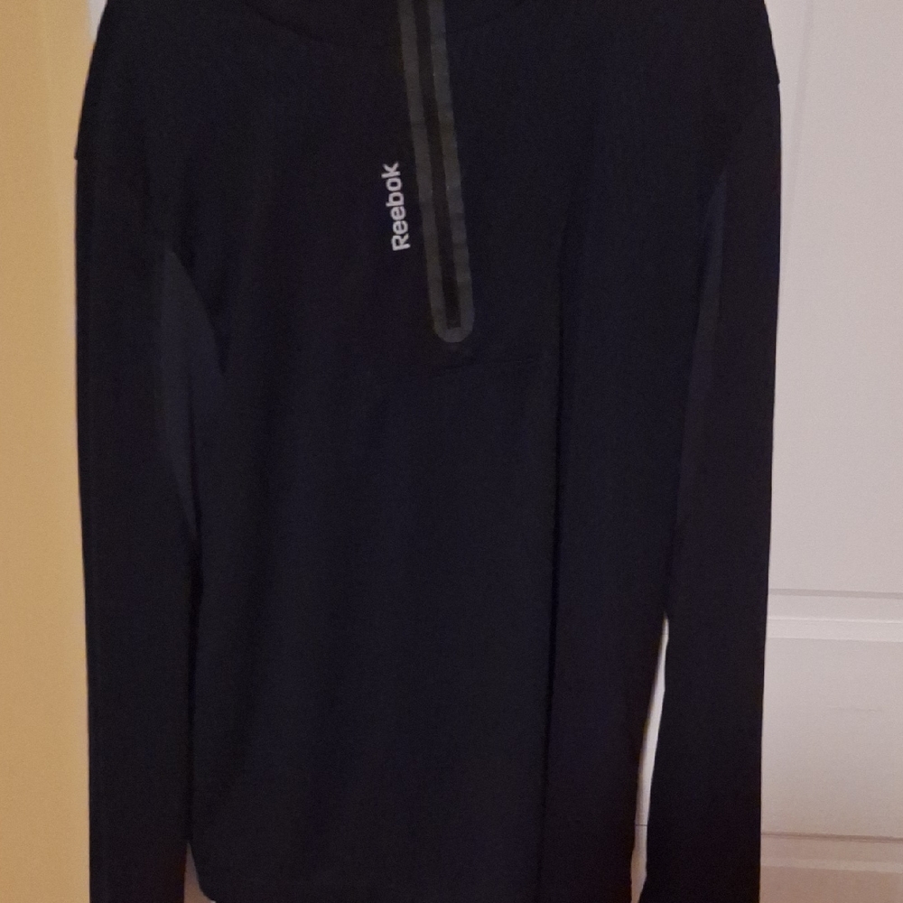Reebok Navy Performance 1/4 Zip With Hood